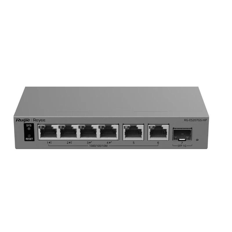Conmutador de red Ruijie Networks Reyee RG-ES207GS-HP Switch Cloud 2P PoE++ 2P PoE+