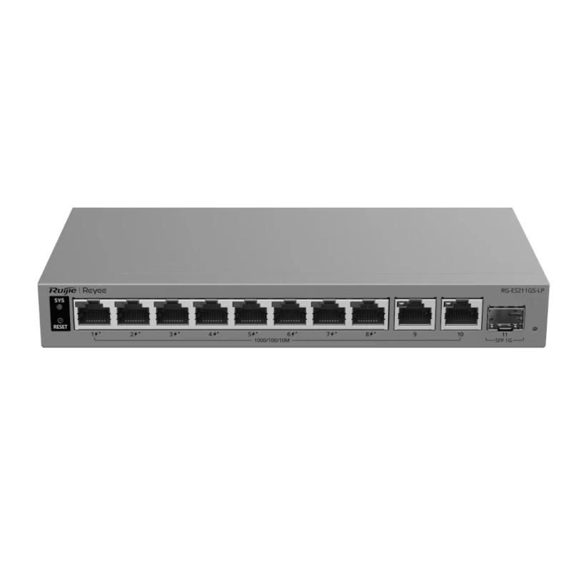 Conmutador de red Ruijie Networks Reyee RG-ES211GS-LP Switch Cloud 8P PoE + 2P 1G +