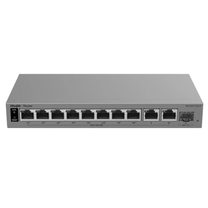 Conmutador de red Ruijie Networks Reyee RG-ES211GS-P Switch Cloud 8P PoE + 2P 1G + 1