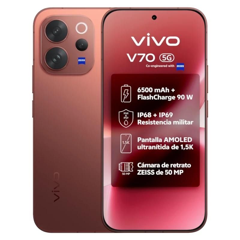 Telèfon mòbil VIVO V70 5G 6.59" 8Gb 256Gb Brown