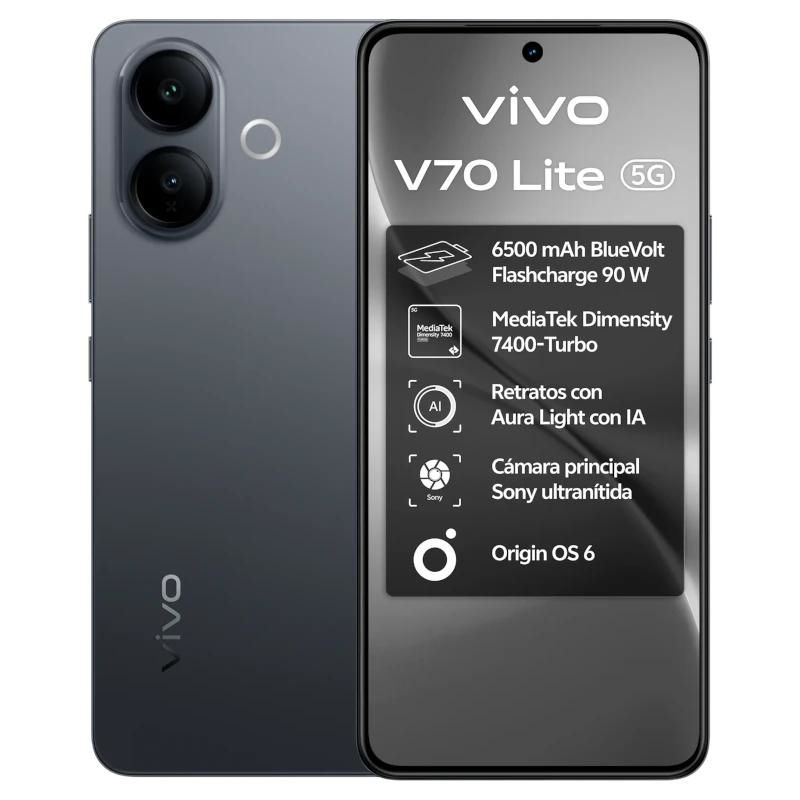 Telèfon mòbil VIVO V70 Lite 5G 6.77" 6Gb 128Gb Black