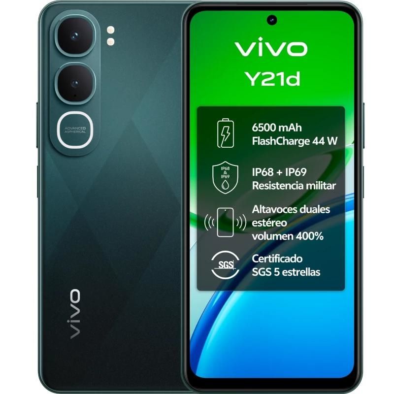 Telèfon mòbil VIVO Y21d 5G 6.68" 6Gb(64) 256Gb IP69 Jade Green