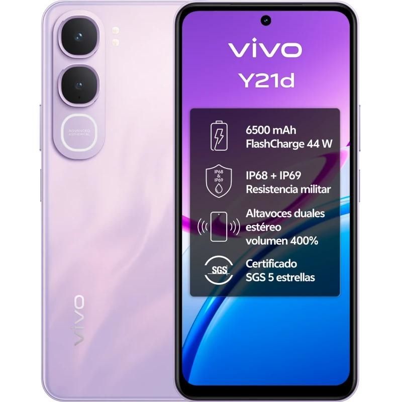 Telèfon mòbil VIVO Y21d 5G 6.68" 6Gb(64) 256Gb IP69 Lavanda Purp