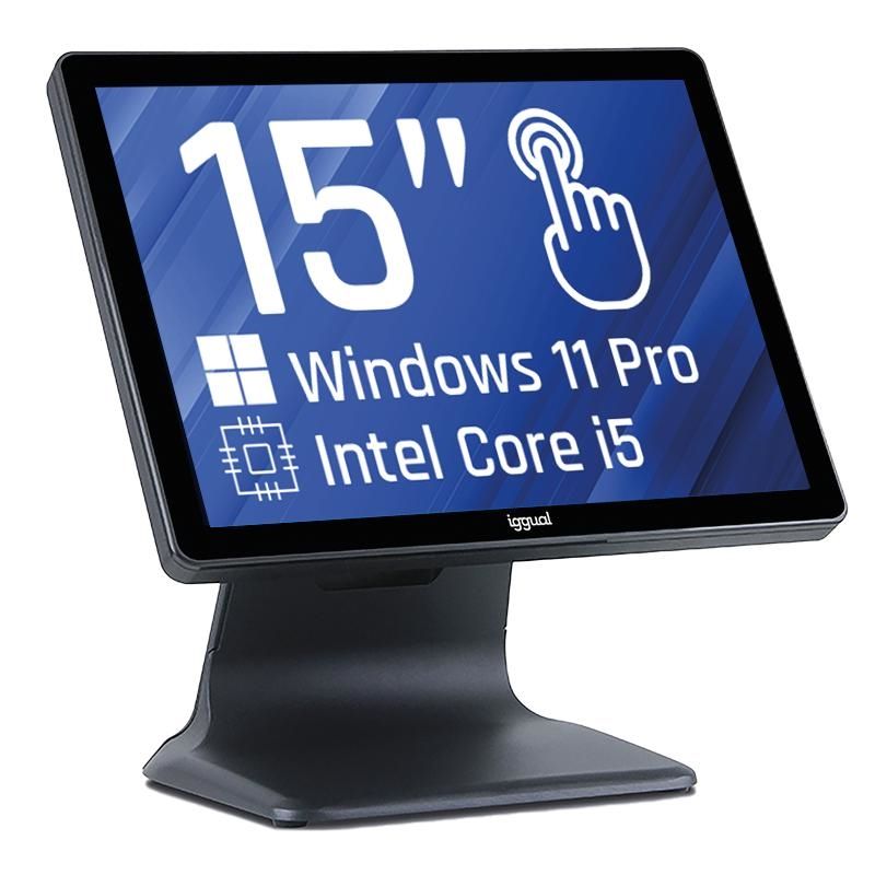Terminal de punt de venda iggual AIO 15" i5 8350U 8+256GB WiFi W11 Pro
