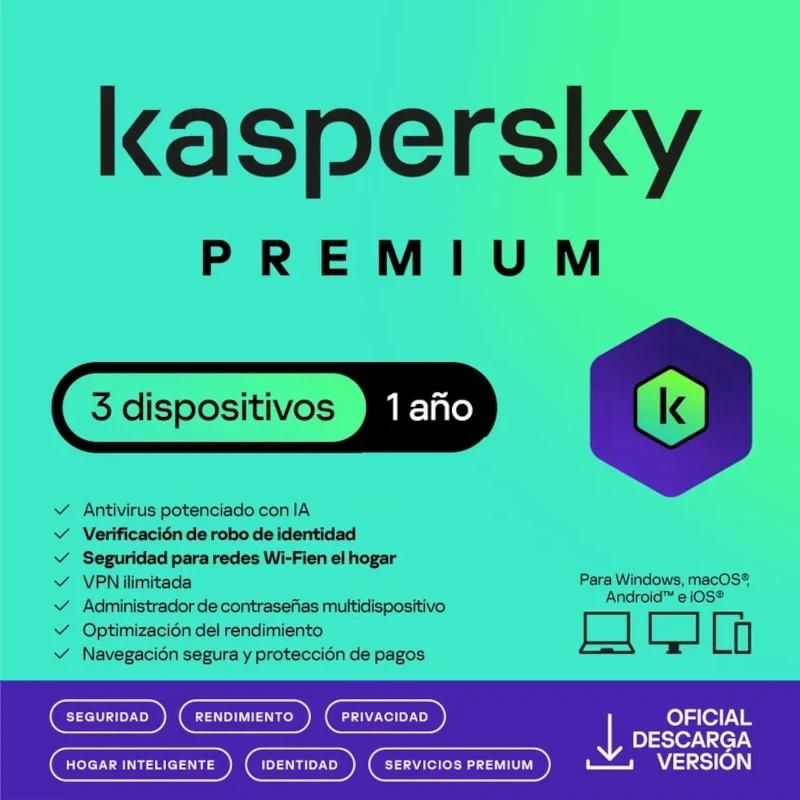 Antivirus software Kaspersky Premium 3L/1A