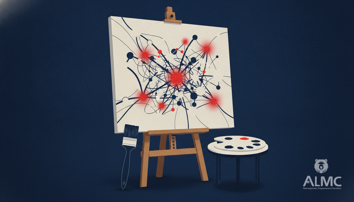 Blank canvas with glowing digital network representing digital marketing learning