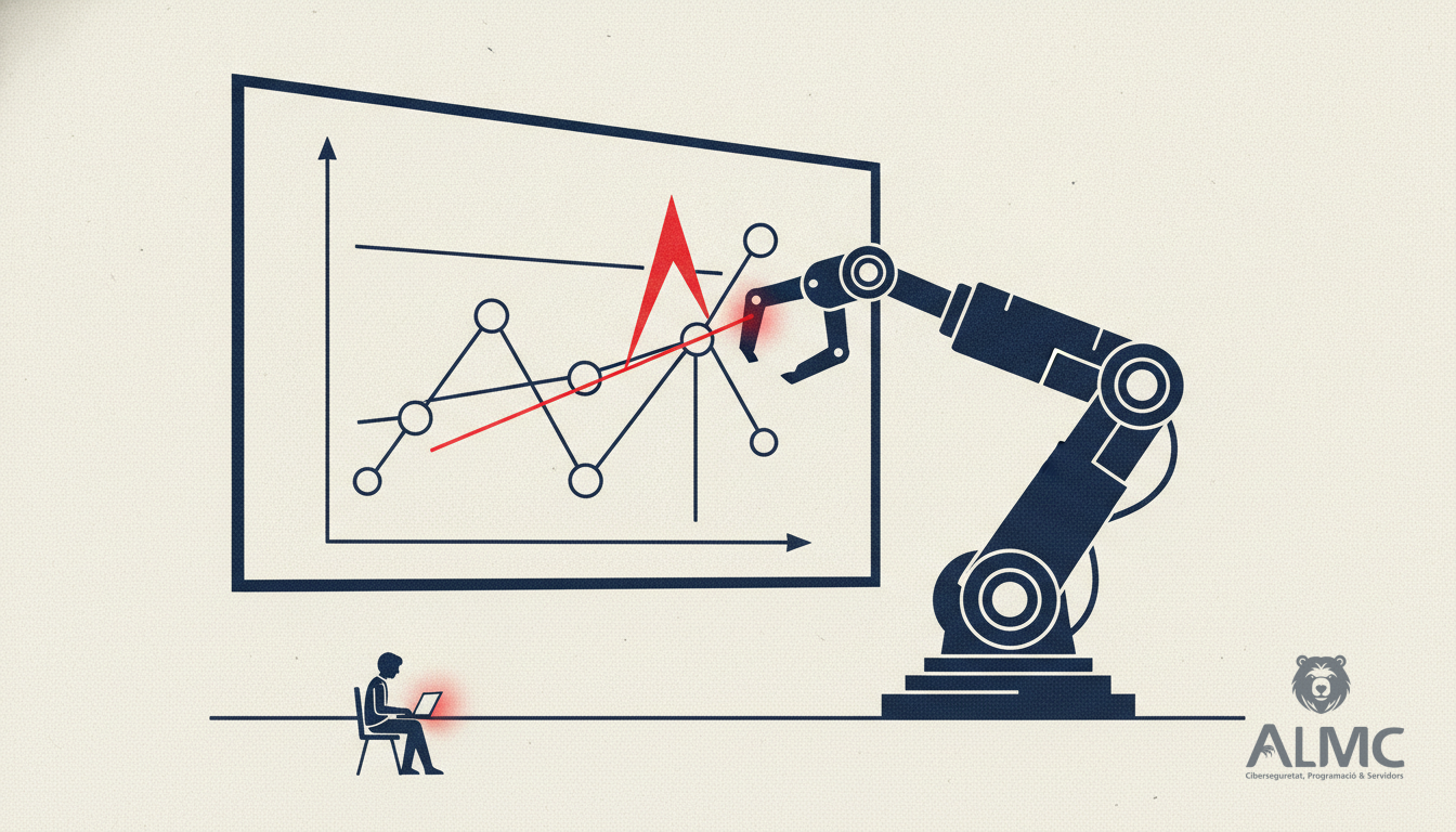 Student learning digital marketing with AI and data analytics in a modern classroom